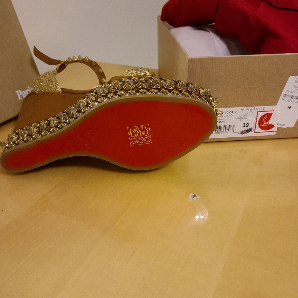 CHRISTIAN LOUBOUTIN Cordorella 110 Calf Sandal -Brand New with tag - Picture 3 of 4
